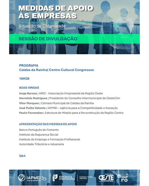 Apoios às Empresas: Sessão de Divulgação e Esclarecimento